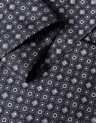 Dolce & Gabbana Black Silk Geometric Fringe Wrap Foulard 136cm X 15cm Scarf