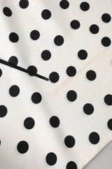Dolce & Gabbana White Black Polka Dot Neck Wrap Foulard 165.5cmx32cm Scarf