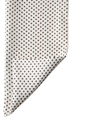 Dolce & Gabbana White Brown Polka Dot Silk Bandeau Neck Wrap 151cm x 13cm Scarf