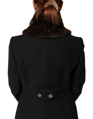 Dolce & Gabbana Brown Fur Shoulder Collar Neck Wrap 60cm x 14cm Scarf