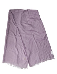 Brunello Cucinelli Purple Cashmere Silk Fringe Wrap 200cm x 95cm Scarf