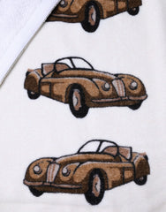 Dolce & Gabbana Towel White Cotton Car Graphic Print 115cm x 180cm Beach