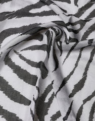 Dolce & Gabbana White Black Zebra Pattern Shawl 255cm x 132cm Men Scarf