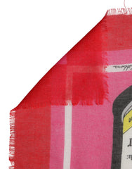 Dolce & Gabbana Pink DG Amore Print Neck Square Shawl 140cm x 135cm Scarf