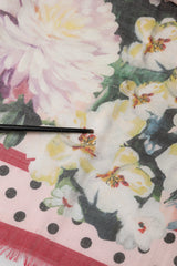 Dolce & Gabbana Multicolor Floral Print Square Stole 133cm x 133cm Scarf