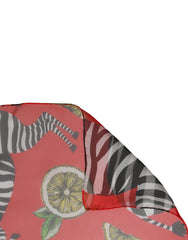 Dolce & Gabbana Red Zebra Print Silk Wrap Shawl Stole 200cm x 132cm Scarf