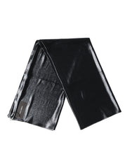 Dolce & Gabbana Black Silk Lurex Foulard Wrap Shawl 119cm x 117.5cm Scarf
