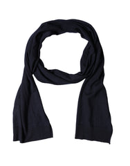 Dolce & Gabbana Blue Wool Knitted Shawl Neck Wrap 200cm x 25cm Scarf