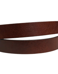 Dolce & Gabbana Brown Leather Logo Metal Buckle Men Belt