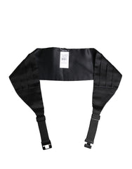 Dolce & Gabbana Black 100% Silk Wide Belt Waist Cummerbund