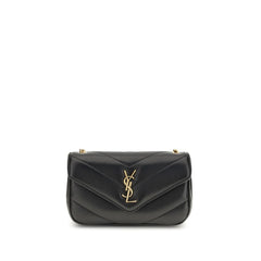 Saint Laurent Black Lamb Ovis Aries Aries Shoulder Bag