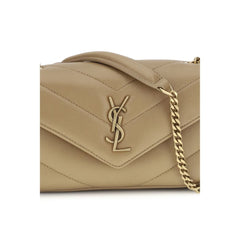 Saint Laurent Beige Lamb Ovis Aries Aries Shoulder Bag