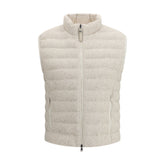 Brunello Cucinelli Beige Goose Down Sleveless Jacket