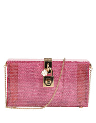 Dolce & Gabbana Pink DOLCE BOX Clutch Crossbody Women Evening Borse Bag
