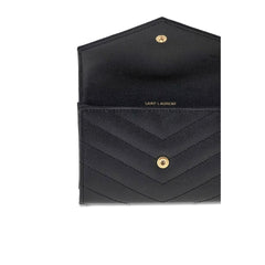Saint Laurent Black Calf Leather Bos Taurus Wallet