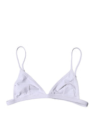 Dolce & Gabbana Top White Nylon Triangle Swimwear Beachwear Bikini