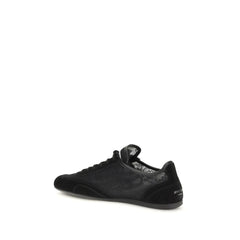 Jimmy Choo Black Calf Leather Bos Taurus Athletic Sneakers