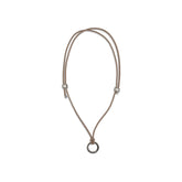 Brunello Cucinelli Black Calf Leather Bos Taurus Necklace