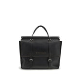 Brunello Cucinelli Black Calf Leather Bos Taurus Shoulder Bag