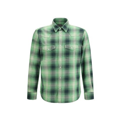 Tom Ford Bicolor Cotton Pattern Shirt