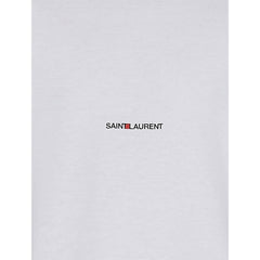 Saint Laurent White Cotton T-Shirt