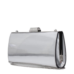 Jimmy Choo Gray Leather Clutch Bag