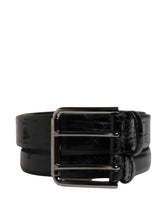 Dolce & Gabbana Men Black Exotic Leather Double Strap Belt