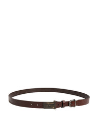 Dolce & Gabbana Men Brown Classic Leather Logo Buckle Belt