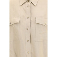 Brunello Cucinelli Beige Viscose Blouse