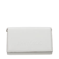 Jimmy Choo White Leather Clutch Bag