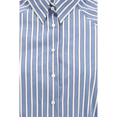Brunello Cucinelli Blue Cotton Shirt