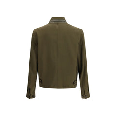 Tom Ford Bicolor Fleece Wool Biker Jacket