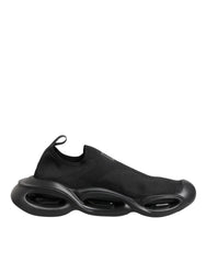 Dolce & Gabbana Black Slip On Wave Low Top Sneakers Shoes