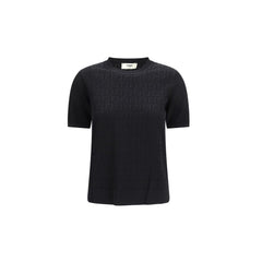 Fendi Black Viscose T-Shirt
