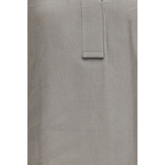 Brunello Cucinelli Bicolor Linen Blouse