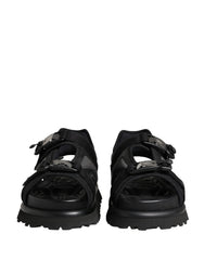 Dolce & Gabbana Black Logo Detailed Men Chunky Sandals Shoes