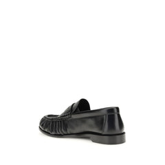 Saint Laurent Black Lamb Ovis Aries Slip-On Loafers