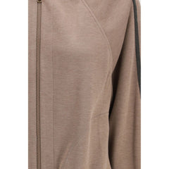 Brunello Cucinelli Brown Silk Sweatshirt