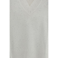 Brunello Cucinelli White Linen T-Shirt