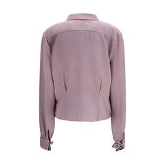 Maison Margiela Purple Silk Dress Shirt
