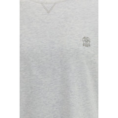 Brunello Cucinelli Gray Cotton T-Shirt