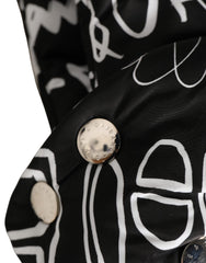 Dolce & Gabbana Black Logo Print Whole Head Wrap Capello Hat