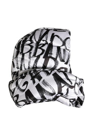 Dolce & Gabbana White Logo Print Whole Head Wrap Capello Hat