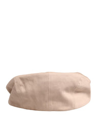 Dolce & Gabbana Men Beige Cotton Newsboy Cloth Capello Hat