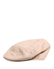 Dolce & Gabbana Men Beige Cotton Newsboy Cloth Capello Hat
