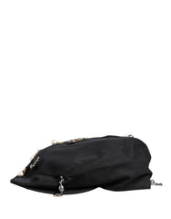 Dolce & Gabbana Men Black Cotton Embellished Newsboy Capello Hat