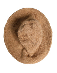 Dolce & Gabbana Beige Virgin Wool Fur Women Knitted Capello Hat