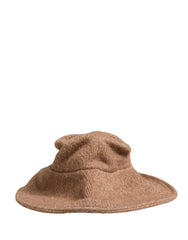 Dolce & Gabbana Brown Llama Wool Women Knitted Capello Hat