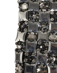 Dolce & Gabbana Black Wool Crystal Embellished Balaclava Hat