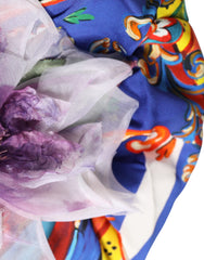 Dolce & Gabbana Multicolor Carretto Motif Turban Headwear Hat